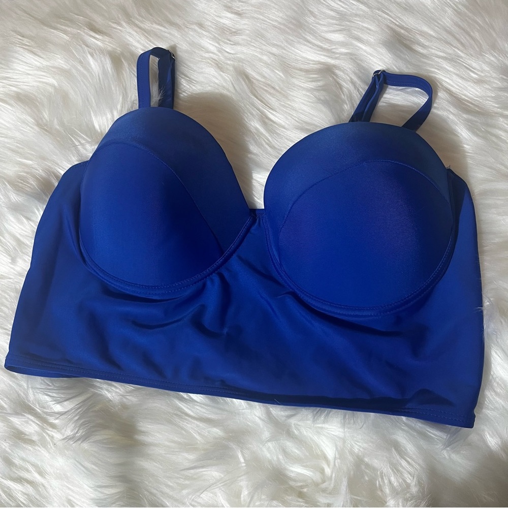 Royal blue underwire‎ bikini top size 3XL